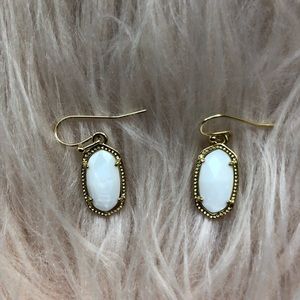 Kendra Scott white pearl drop earrings